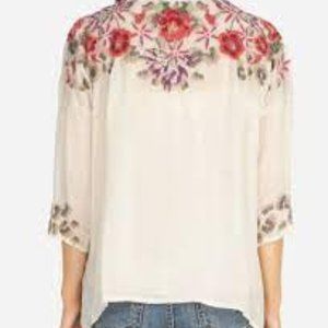 Johnny Was Leopard Rose Blouse